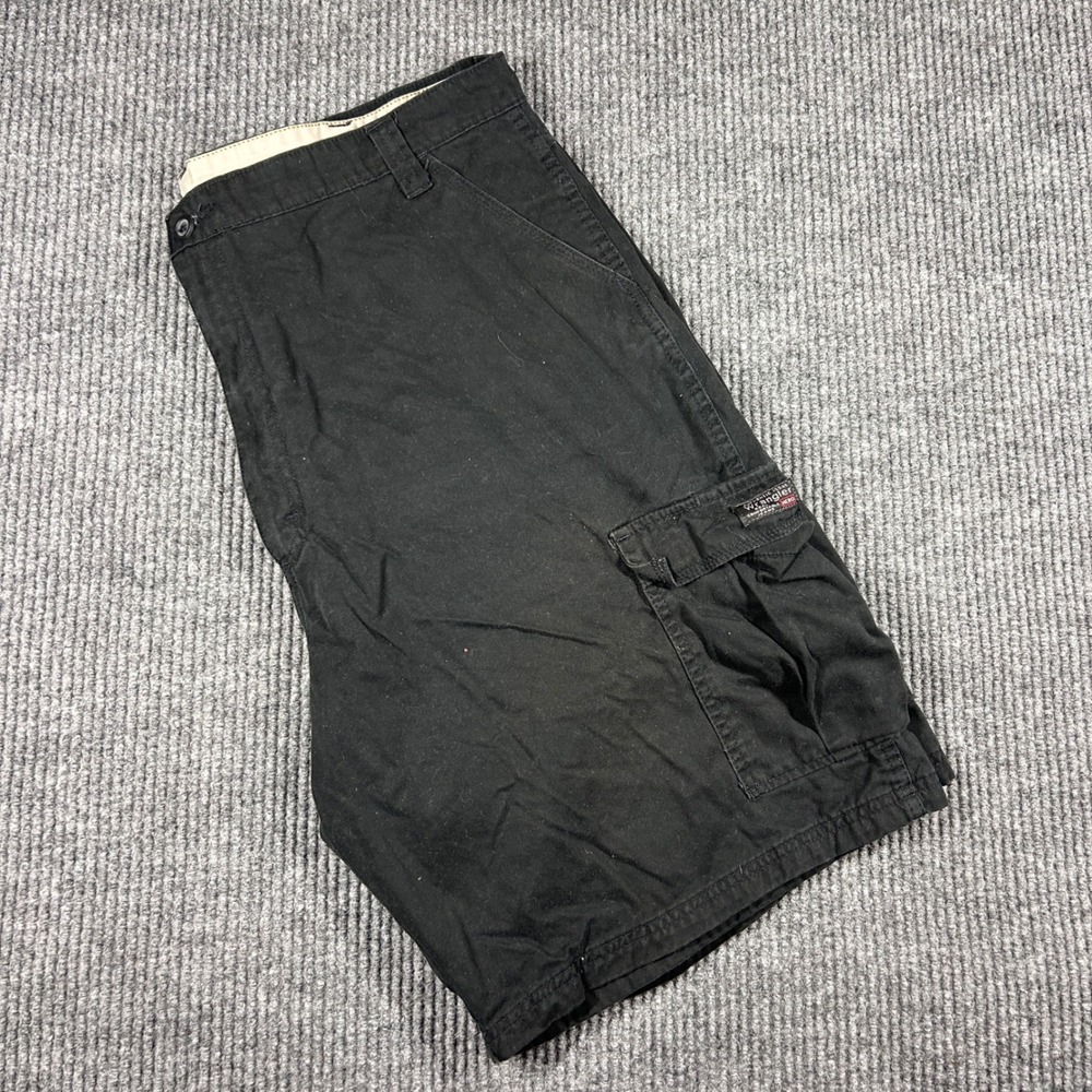 Wrangler Shorts Men's 40 Black Cotton Cargo Utility Workwear Outdoors